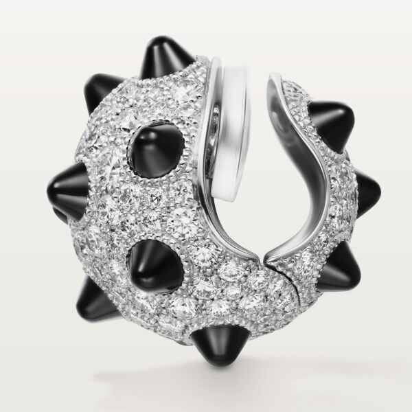 Clash [Un]limited 耳環 18K白色黃金，縞瑪瑙，鑽石